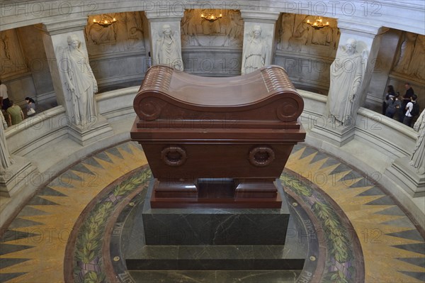 The sarcophagus of Napoleon Bonaparte at Les Invalides