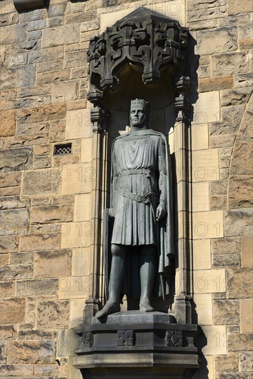 Statue of Robert I or Robert the Bruce in Edinburgh Castle