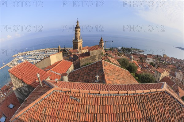 View over the red rooftops towards Saint Michel Cathedral