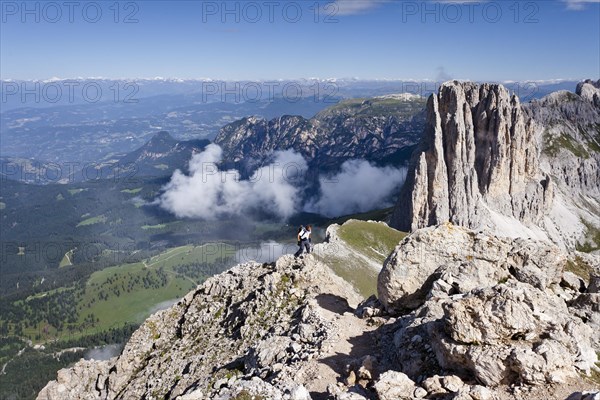 Climber on the Croda Rossa Via Ferrata