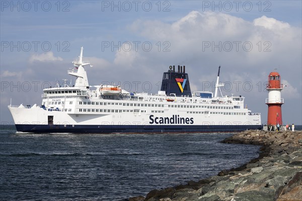 Lighthouse and a ferry from Scandlines