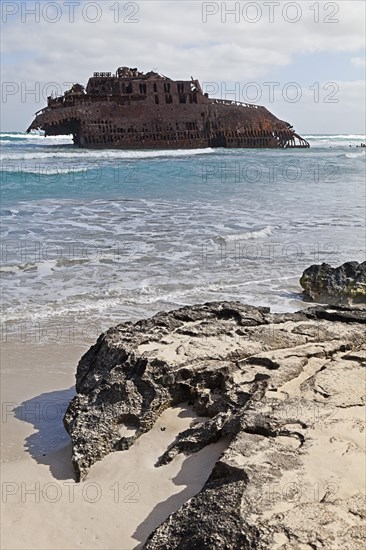 The shipwreck of the Spanish freighter Cabo Santa Maria