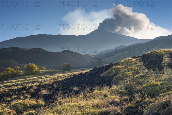 Eruption column above the new northeast Crater