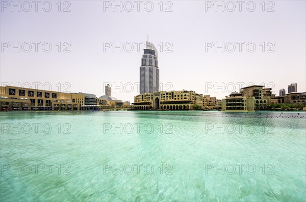 The Dubai Mall with the The Address Downtown Dubai skyscraper