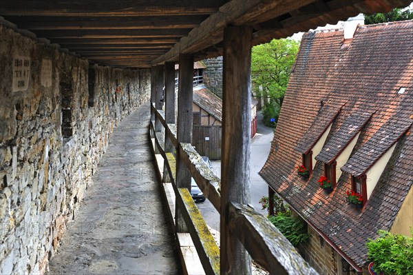 Historic defensive corridor along the battlements