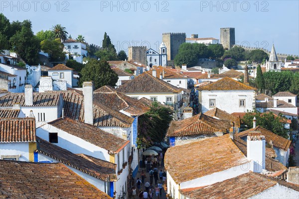 View over the rooftops of Obidos