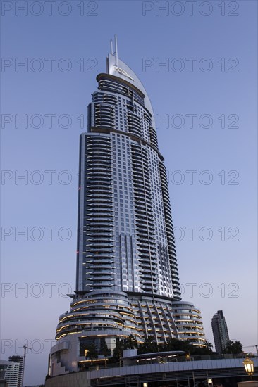 The Address Downtown Dubai in the evening light
