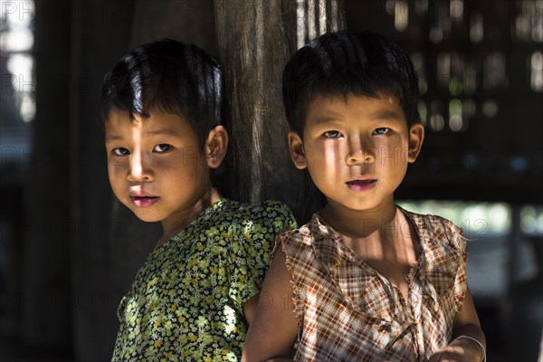 Two girls from the Chin people