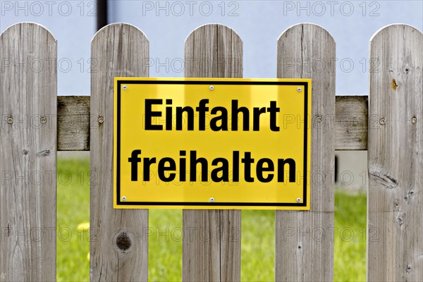 Sign 'Einfahrt freihalten'