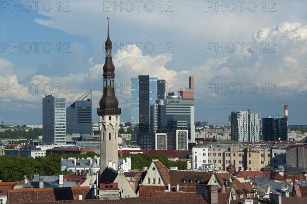 View from Toompea Hill to the Lower Town with the Town Hall