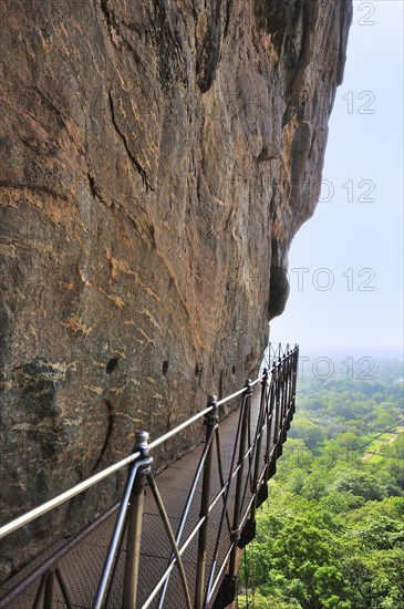 Iron nridge on the steep face of the Lion Rock