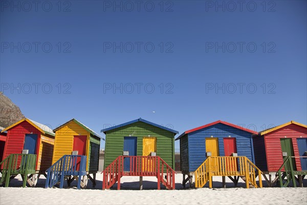 Colourful beach houses in Muizenberg