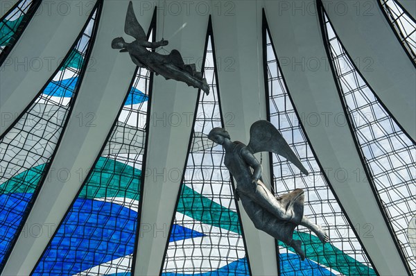 Stained glass in the Metropolitan Cathedral of Brasilia