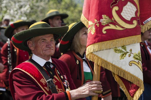 Gauderfest festival with traditional costumes