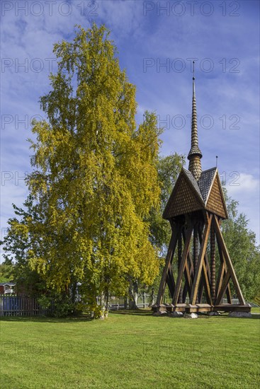 Bell tower of the stave church in Kvikkjokk