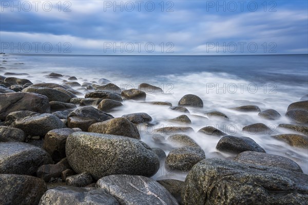 Stones and waves on the coast