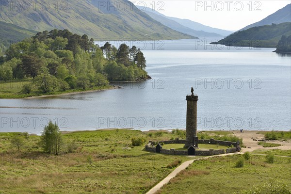 Monument at Glenfinnan commemorating the Jacobite Rising