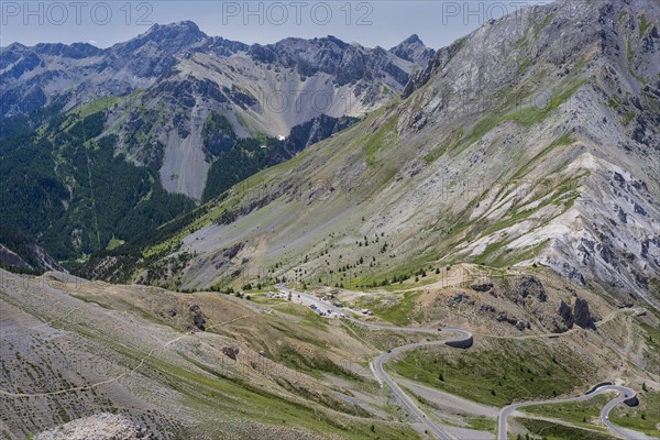 Weathered landscape at the pass road of Col d'Izoard