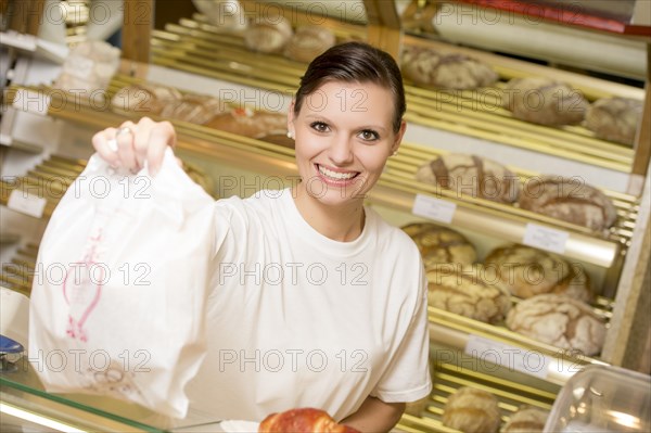 Saleswoman in a bakery