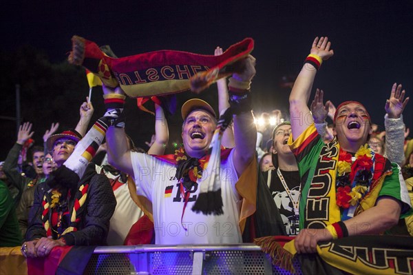 Fans watching the match Germany vs Ghana during the 2014 FIFA World Cup public screening event at Fanpark Berlin