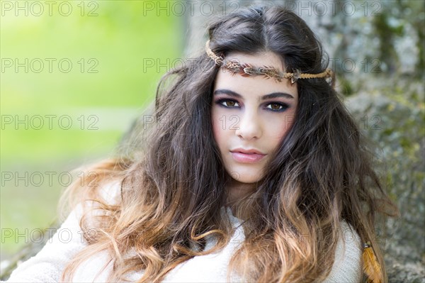 Young woman with a headband