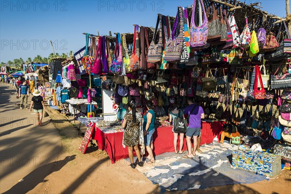 Colourful bags for sale at the weekly flea market