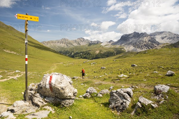 Hiker at Fuorcia Funtana da S-charl