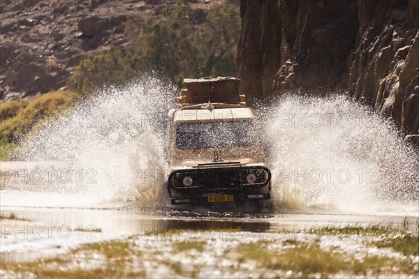 Land Rover during a water crossing