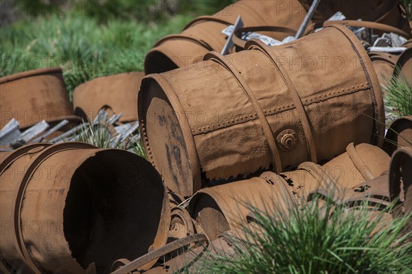 Old whale oil barrels