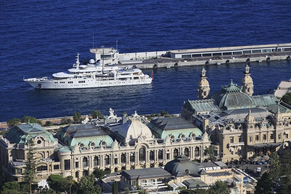 Nobis motor yacht Tatoosh at the entrance to the Port Hercules