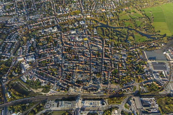 View over the historic town centre of Lippstadt with St. Mary's Church