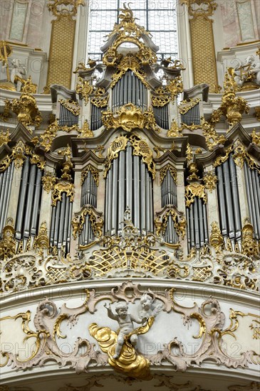 Organ with stucco decoration by Johann Georg Ublher and Franz Xaver Schmuzer