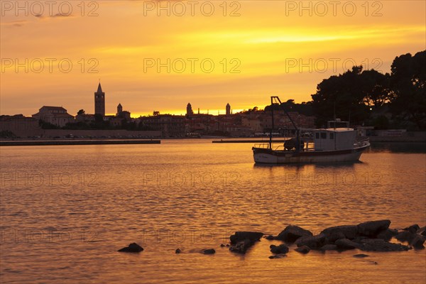 Rab Town at sunset