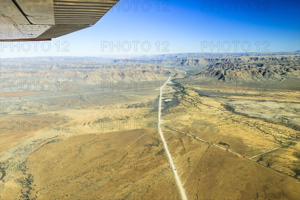 View from a small plane over the sand road C26