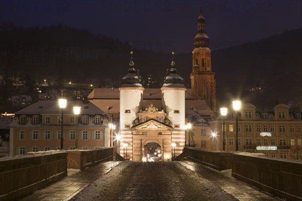 Karl-Theodor-Bridge with City Gate and the Church of the Holy Spirit