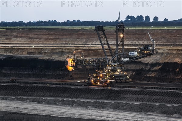 Open-cast lignite mining