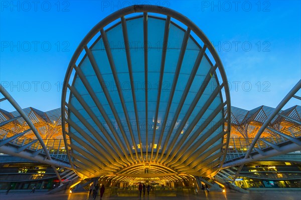 Gare do Oriente train station at twilight