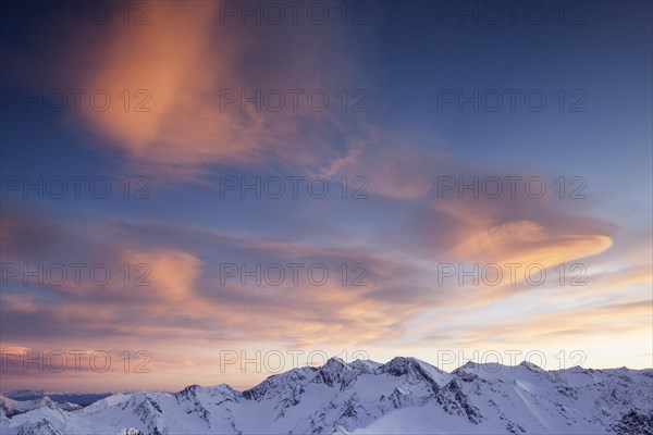 Atmospheric clouds over Obergurgl