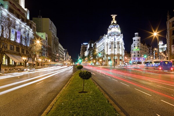 Metropolis Building or Edificio Metropolis on the street Gran Via