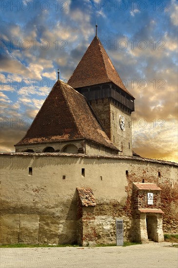 The Gothic 14th century fortified church of Axente Sever