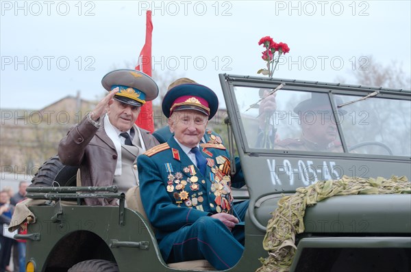 Parade commemorating the liberation of Odessa from the Nazis