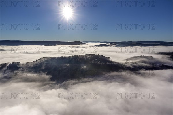 Closed cloud cover in the valleys of Meschede