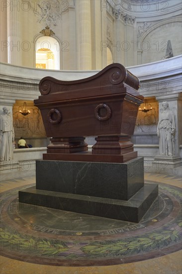 The sarcophagus of Napoleon Bonaparte at Les Invalides