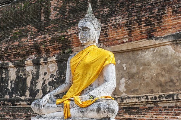 Buddha statue at the central stupa