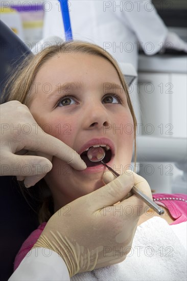 Girl at the dentist