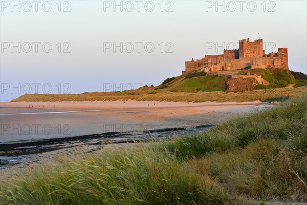 Bamburgh Castle on the coast