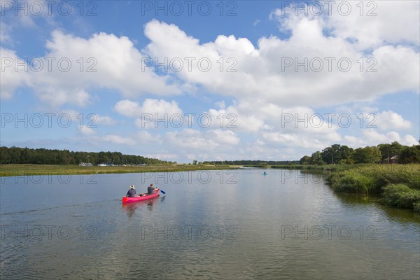 Canadian canoe on the Prerower Strom river near Prerow