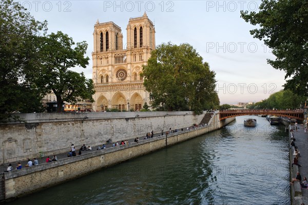 Cathedral Notre-Dame de Paris in the last evening light