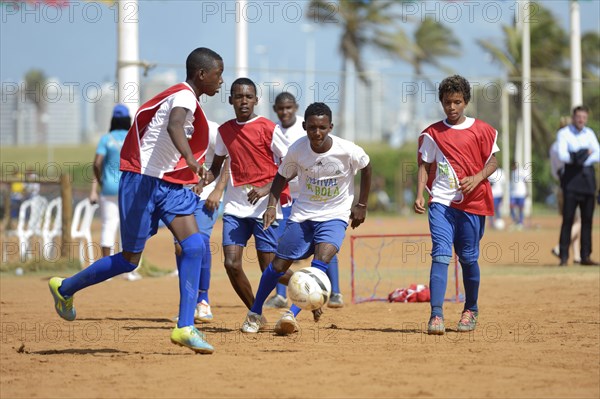 Soccer event for children and young people from poor neighborhoods