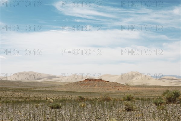 Steppe and sand dunes of Khongoryn Els